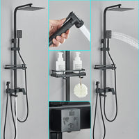Colonne de Douche 4 Voies Noir, Chromé ou Doré avec Douchette Bidet