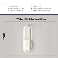 Applique Murale LED Ovale ou Rectangulaire, 4 Finitions, 16 ou 28 W