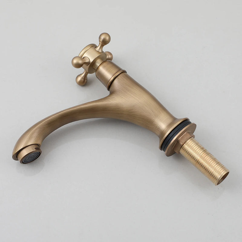 Robinet Lave-Main Eau Froide en Laiton, Antique ou Noir