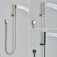 Douche Encastrable Effet Pluie Doré Brossé 20 cm