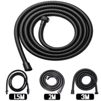 Flexible de Douche Noir Inox G1/2 5 Finitions 150 à 300 cm