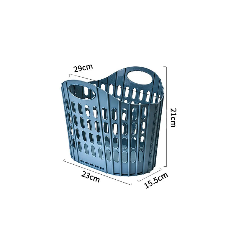 Panier à Linge Pliable Ajouré en Plastique, 3 Tailles, 4 Coloris