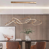 Suspension Cuisine LED Anneaux Entrelacés, 80 à 180 cm