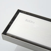 Caniveau de Douche Inox 304 Anti-Odeur, 20 à 100 cm