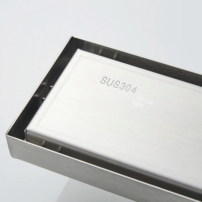 Caniveau de Douche Inox 304 Anti-Odeur, 20 à 100 cm