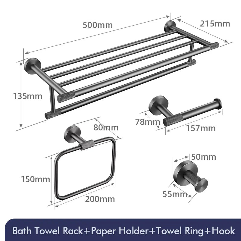 Accessoires Salle de Bain Gris Anthracite à Composer