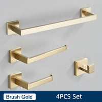 Ensemble Accessoires Salle de Bain Inox 4 Pièces