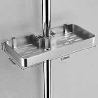 Étagère de Douche pour Barre de Douche en Aluminium, Sans Perçage