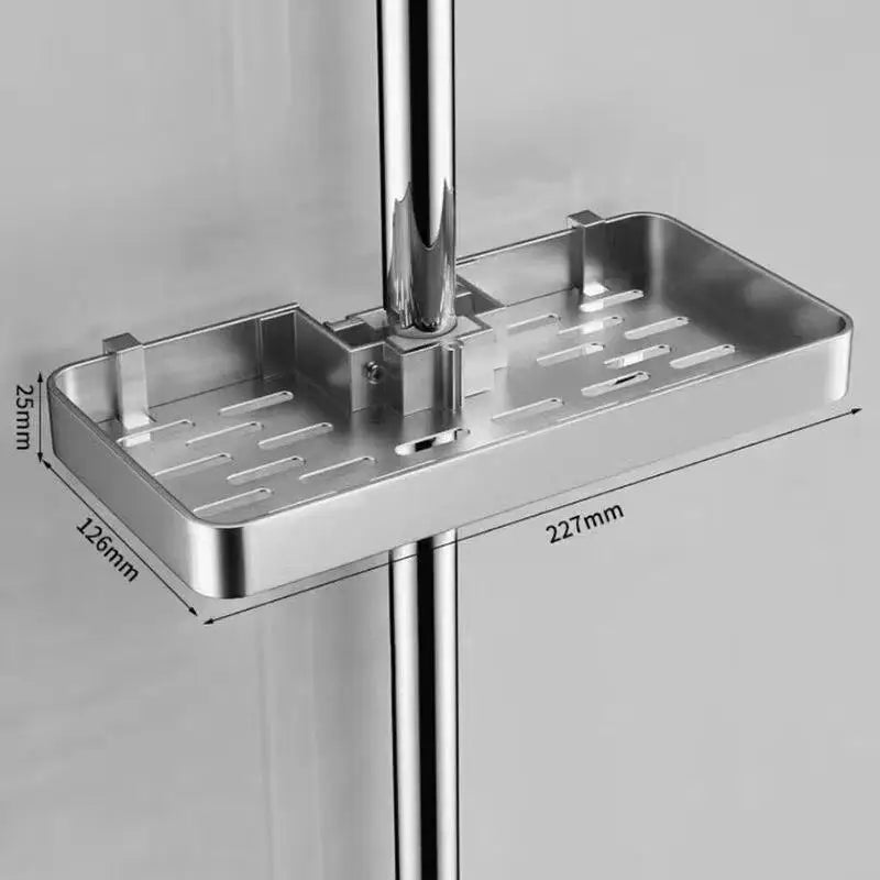 Étagère de Douche pour Barre de Douche en Aluminium, Sans Perçage