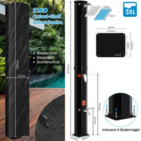 Douche Solaire Colonne 35, 40 ou 60 L avec Housse