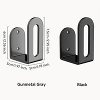 Range-Couvercle à Coller Noir ou Gris Anthracite, 2 Supports à Angle Droit