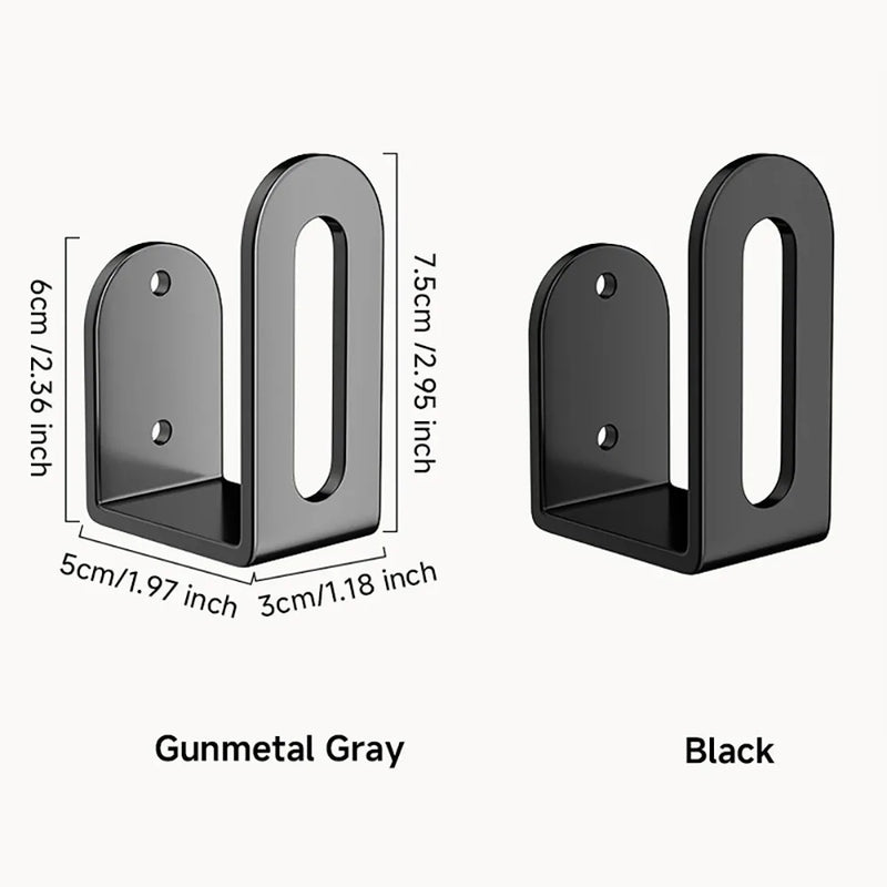 Range-Couvercle à Coller Noir ou Gris Anthracite, 2 Supports à Angle Droit