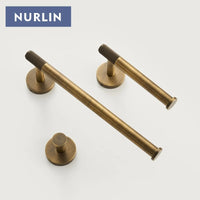 Accessoires Salle de Bain Laiton Noir, Doré, Argent ou Vieilli à la Pièce, 4 Articles