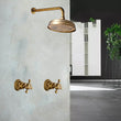 Colonne de Douche Murale Laiton Vieilli avec Pommeau Pluie 20 cm