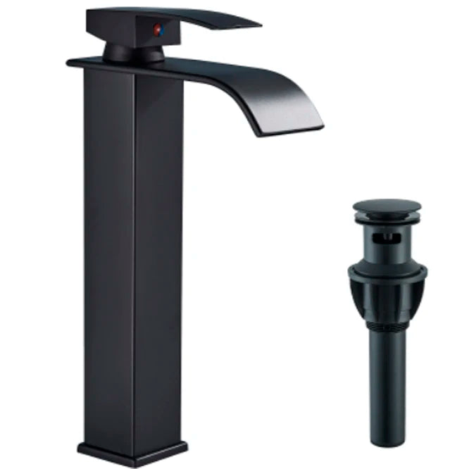 Mitigeur Lavabo Cascade Monotrou Inox 304, 7 Finitions, Modèle Bas ou Haut