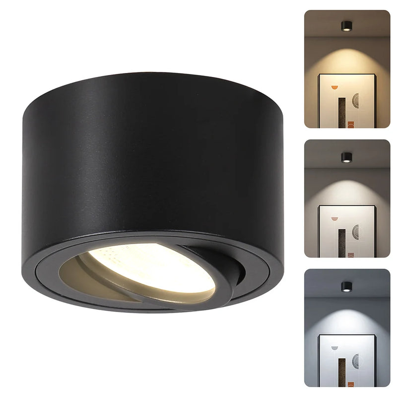 Spot LED Encastrable Cuisine 3 Teintes Noir et Blanc