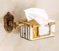 Accessoires Salle de Bain Bronze Antique Ciselé en Aluminium à la Pièce, 13 Articles