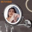 Miroir Grossissant Mural LED Rechargeable Double Face Tactile x5 ou x10