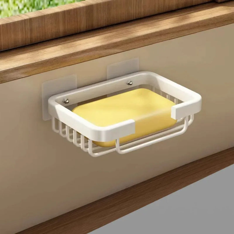 Porte-Savon Mural Aluminium sans Perçage à Grille de Drainage 13 cm