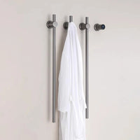 Sèche-Serviette Électrique Mural Vertical à Barres Rondes Inox 80 cm