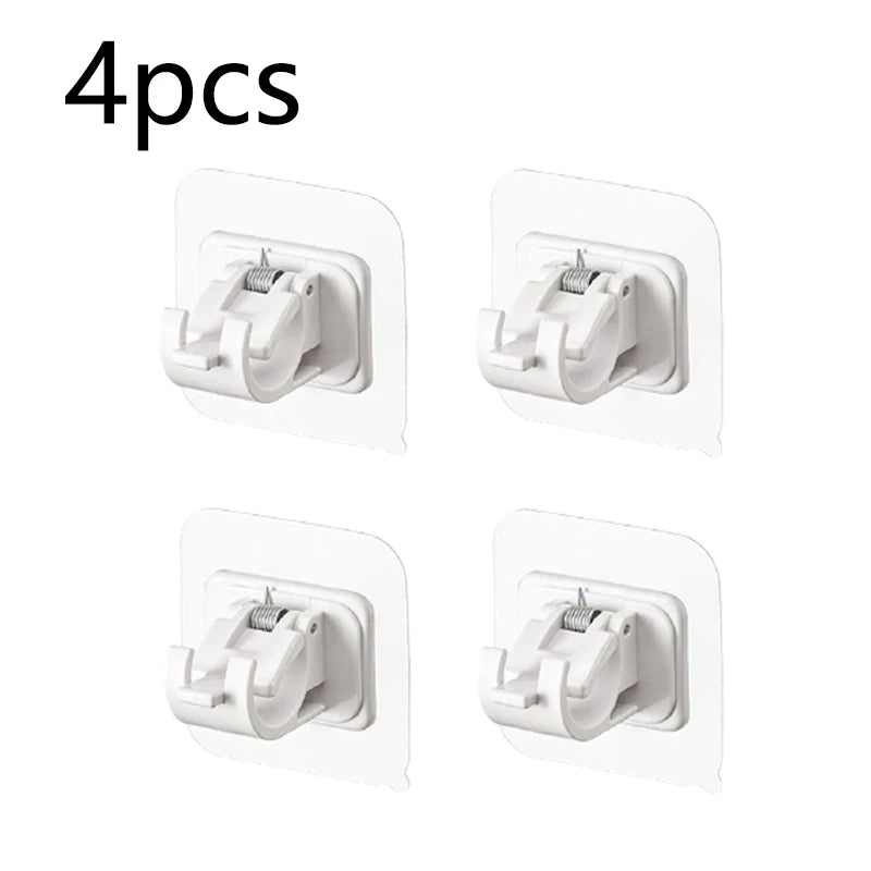 Clips Adhésifs à Ressort pour Tringle de Douche Télescopique, Sans Perçage