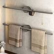 Porte-Serviette Mural Aluminium à Barre Fine, 30, 40 ou 50 cm