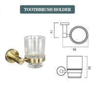 Accessoires Salle de Bain Doré Brossé Inox à la Pièce, 15 Articles