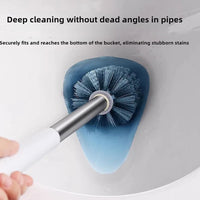 Brosse WC Multifonction à Plateau Coulissant, Bleu ou Blanc, 43,5 cm