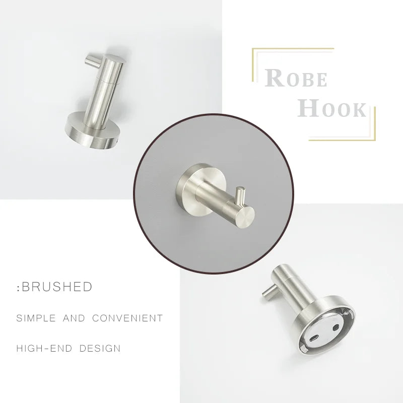 Accessoires Salle de Bain Nickel Brossé à Choisir par Pièce