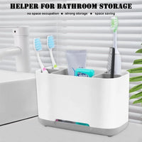 Porte-Brosse à Dents, Gobelet et Porte-Savon Blanc à la Pièce