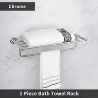 Accessoires Salle de Bain Chromés Inox à la Pièce, 14 Articles