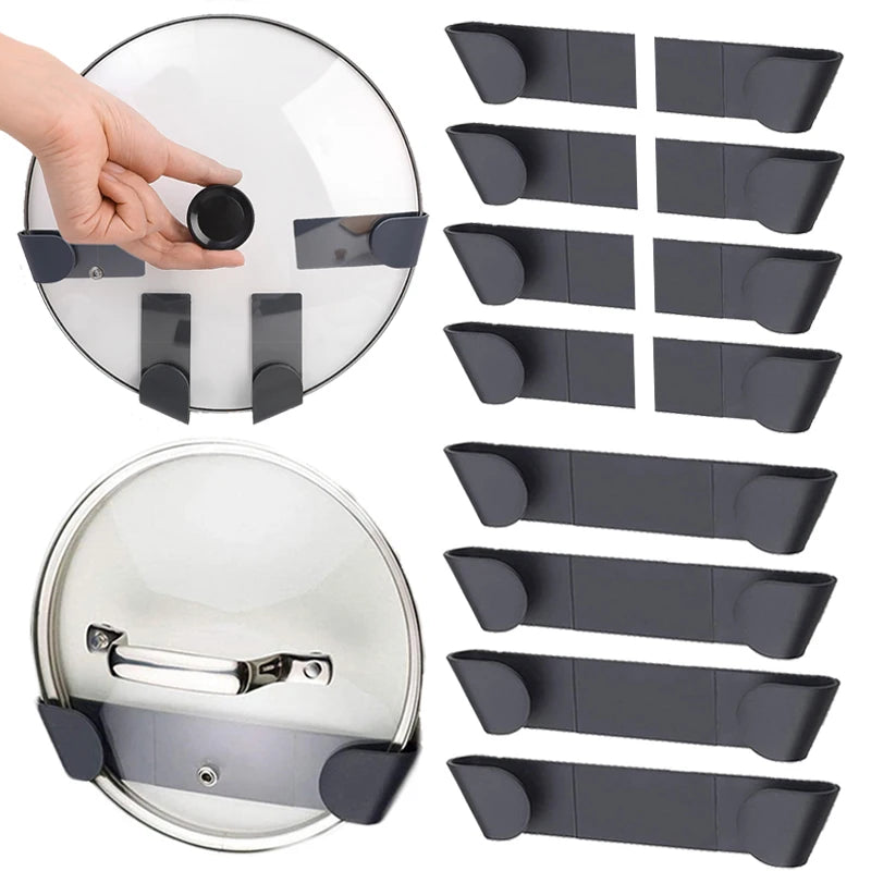 Range-Couvercle Mural Adhésif Sans Perçage Gris, Pièce Unique ou Paire