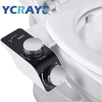 Bidet Non Électrique pour WC, Double Buse Autonettoyante, Eau Froide ou Chaude