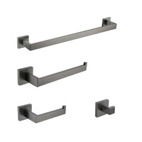 Accessoires Salle de Bain Inox Gris Anthracite à la Pièce, 12 Articles