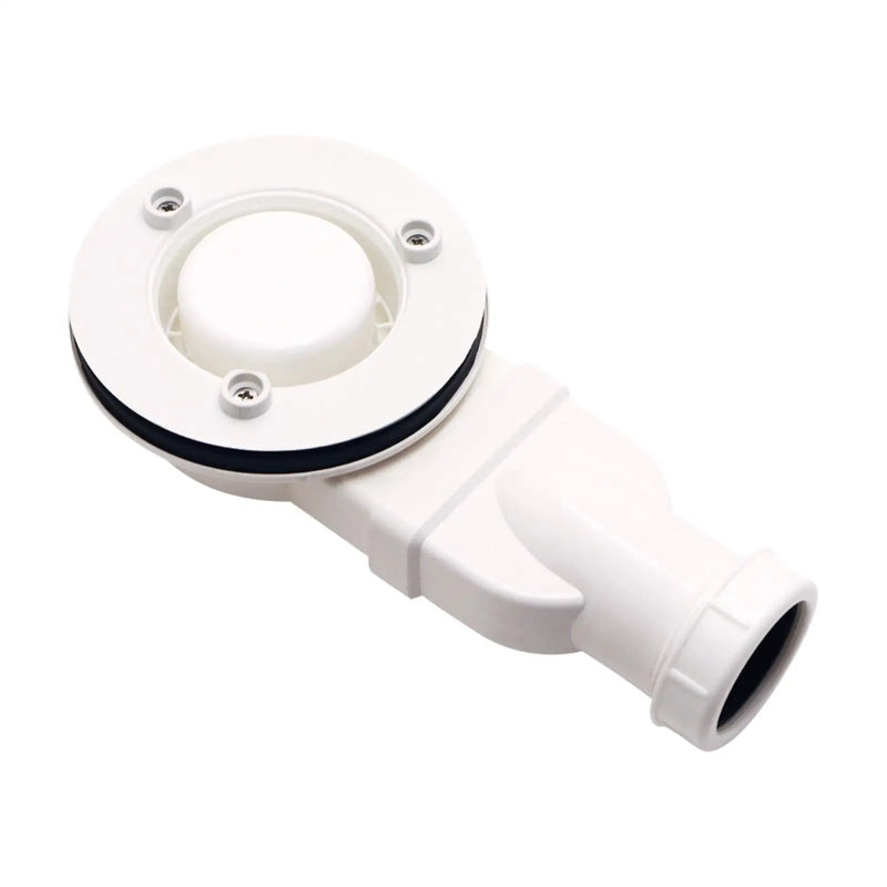 Bonde de Douche Extra Plate à Sortie Latérale 90 mm, Blanche ou Argent