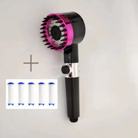 Pommeau de Douche Filtrant Massant 3 Modes, Gris ou Noir, avec Cartouches