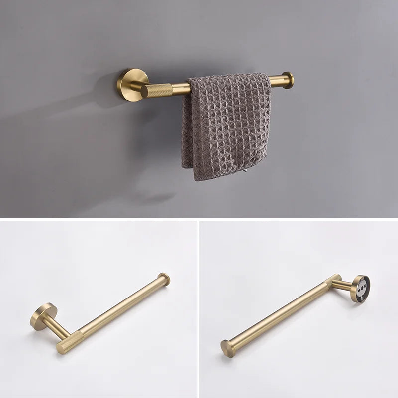 Set Accessoires Salle de Bain Doré Brossé à Composer