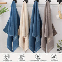 Serviette de Toilette Coton à Liseré Doré 32 x 72 cm