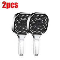 Pommeau de Douche Carré 13 cm, 3 Modes, Noir, Gris ou Argenté