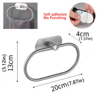 Accessoires Salle de Bain Adhésifs Sans Perçage Noir, Doré ou Argent à la Pièce, 24 Articles