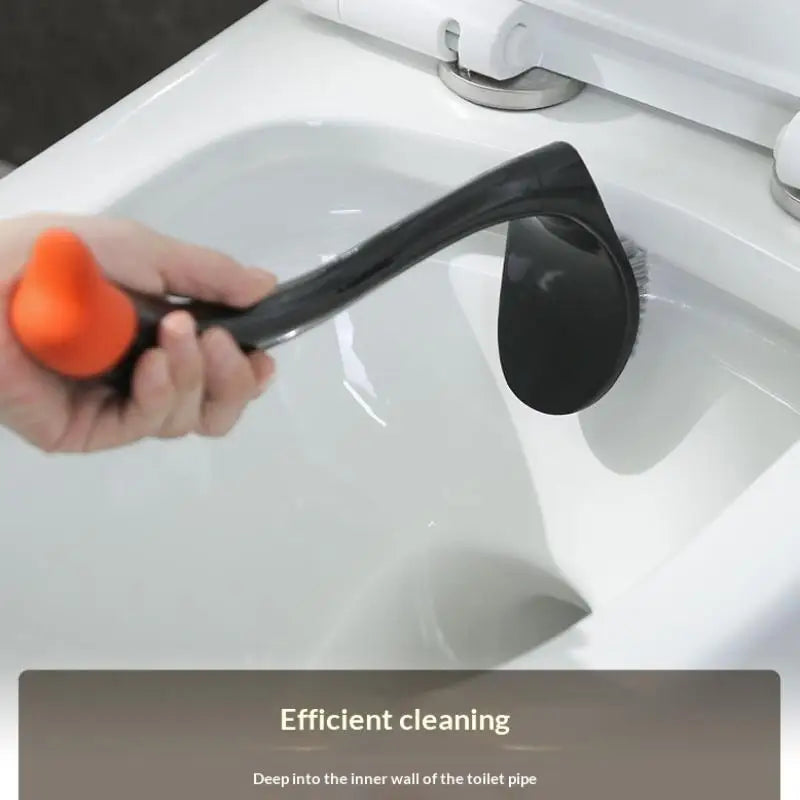 Brosse WC Cygne avec Support 45 cm, Blanc, Noir ou Bleu