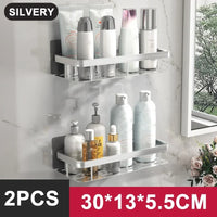 Étagère de Douche Aluminium Sans Perçage Support Shampoing