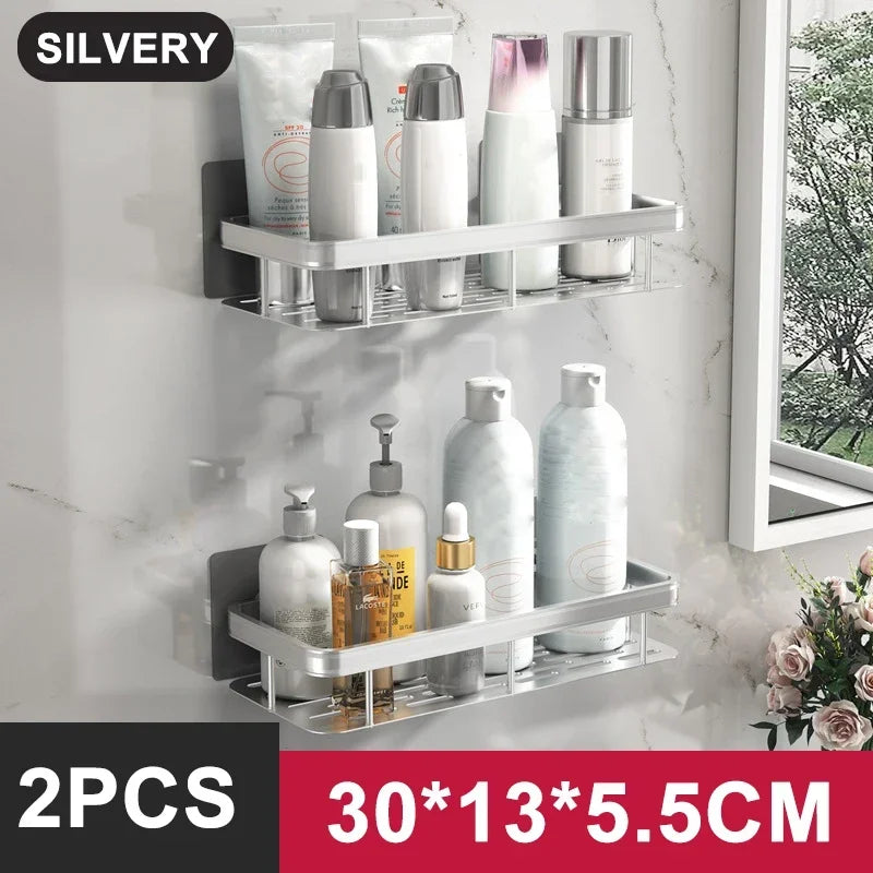 Étagère de Douche Aluminium Sans Perçage Support Shampoing