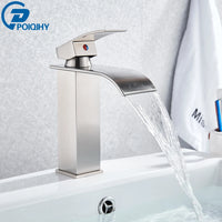 Mitigeur Lavabo Cascade Carré Noir Mat