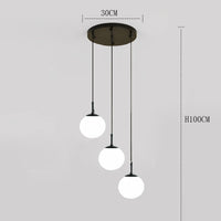 Suspension Cuisine Spirale Globes Blancs, Escalier ou Îlot, 3 à 25 Têtes