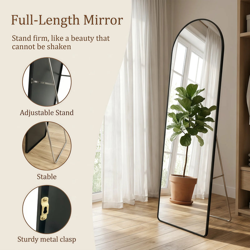 Miroir sur Pied Arche Cadre Aluminium 160 x 48 cm