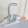 Mitigeur Lavabo Chromé 2 Trous avec Sortie Douchette, Col de Cygne ou Bec Orientable