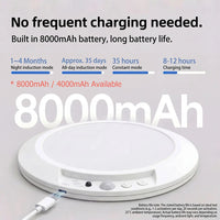 Plafonnier Cuisine Rond Sans Fil Batterie 4 000 mAh, Détecteur et Minuterie