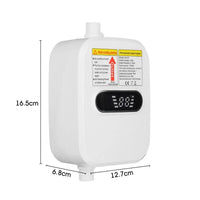 Mini Chauffe-Eau Instantané 3 500 W avec Douchette, Écran LCD et Flexible Inox