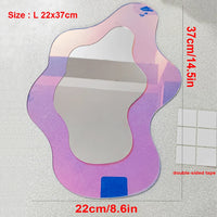 Miroir Mural Irisé en Acrylique, Forme Organique, 3 Tailles